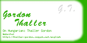 gordon thaller business card